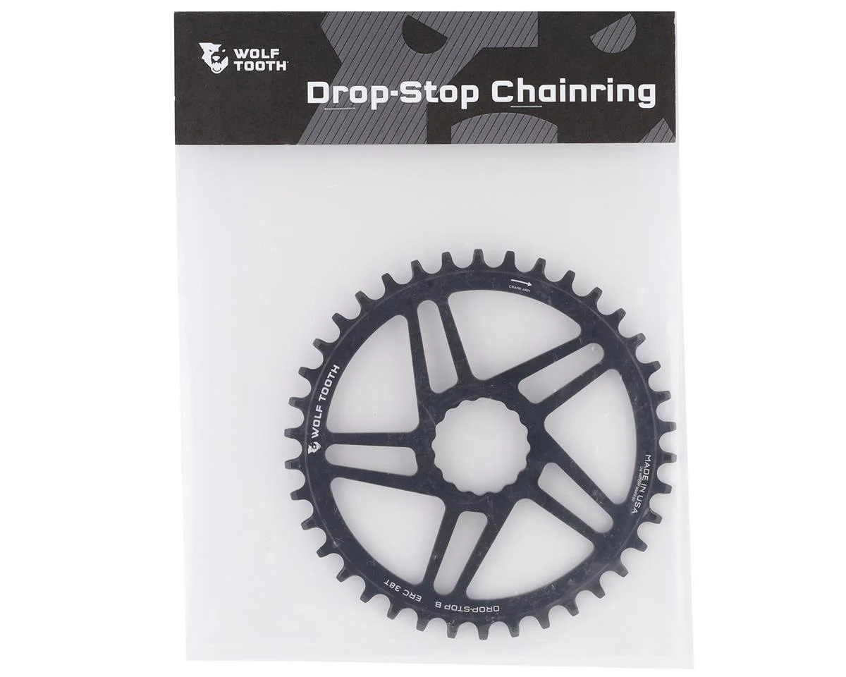 Wolf Tooth Components Cinch Direct Mount CX/Road Chainring (Black) (Drop-Stop B) (Single) (38T) - view 2